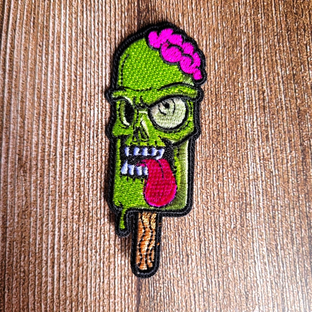 3/13$  Zombie Popsicle Horror Vintage 90's Punk Embroidered Iron on Patch